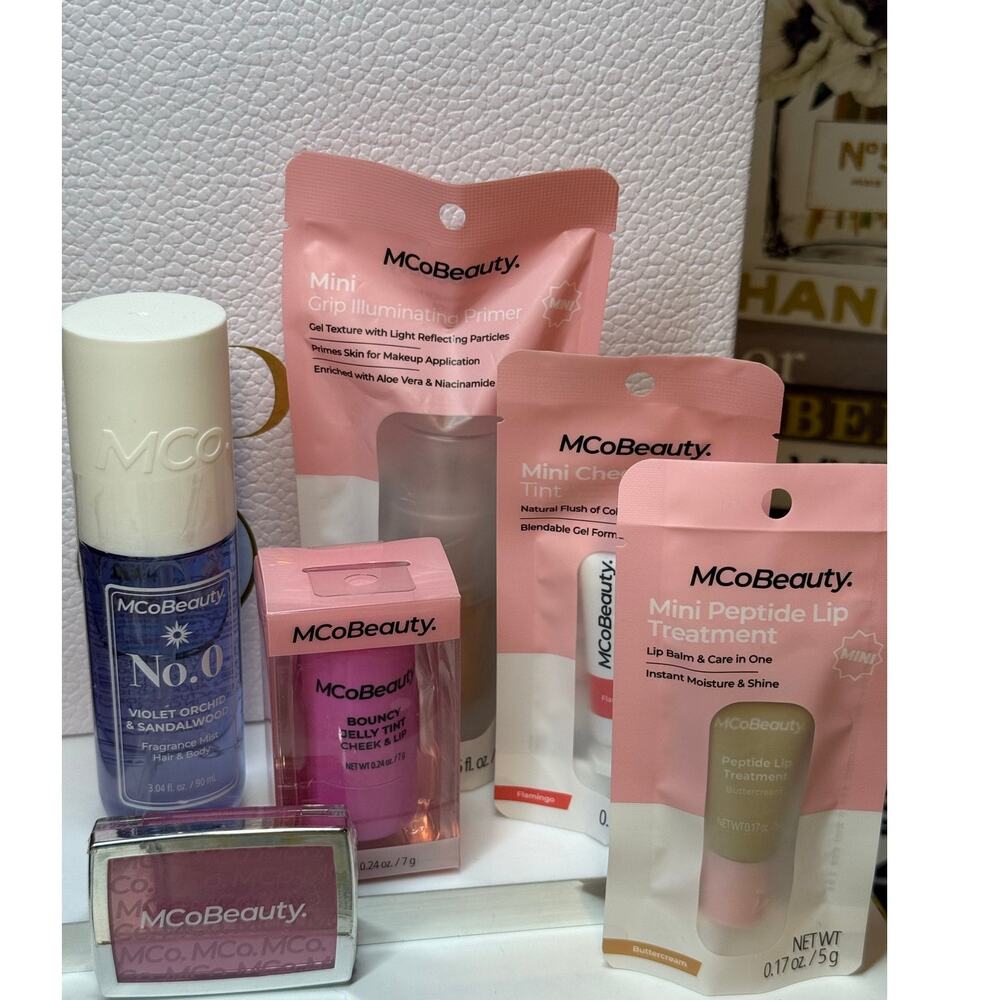MCoBeauty 6 Pc BUNDLE - Mist, Blush, Lip & Cheek Tint, & Lip Balm